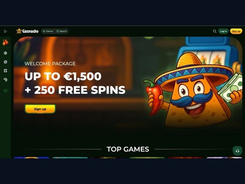 Casinacho Casino (Nacho Casino) per l'Italia: jackpot fino a 220.070 €, slot Megaways ad alta varianza e cosa offre la piattaforma per i giocatori orientati alle grandi vincite