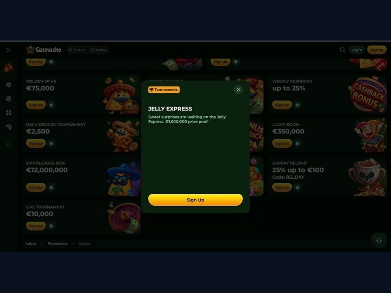Dashboard e monitoraggio jackpot su Casinacho Casino Nacho Casino per giocatori italiani